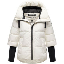 Navahoo Lotusherz Damen Herbst Winter Steppjacke Offwhite Größe XS - Gr.34