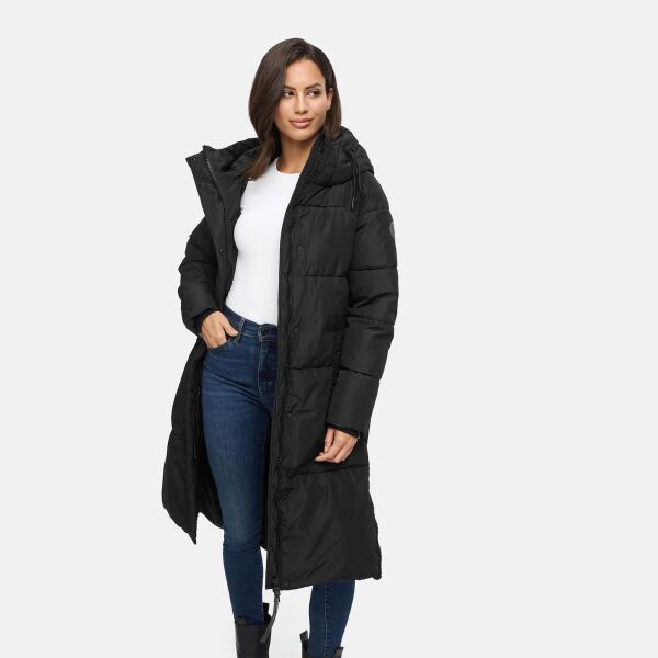 Marikoo Michikoo Damen Winterjacke gesteppt Schwarz-Größe S - Gr. 36