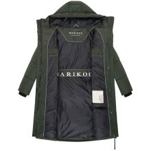 Marikoo Michikoo Damen Winterjacke gesteppt DarkOlive-Größe XXL - Gr. 44