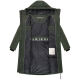 Marikoo Michikoo Damen Winterjacke gesteppt DarkOlive-Größe XXL - Gr. 44