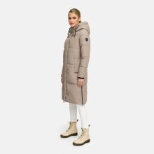 Marikoo Michikoo Damen Winterjacke gesteppt TaupeGrey-Größe L - Gr. 40