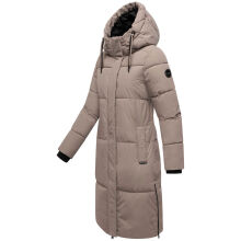Marikoo Michikoo Damen Winterjacke gesteppt TaupeGrey-Größe 3XL - Gr. 46