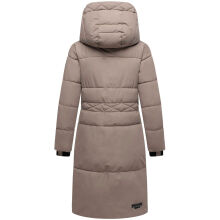 Marikoo Michikoo Damen Winterjacke gesteppt TaupeGrey-Größe 3XL - Gr. 46