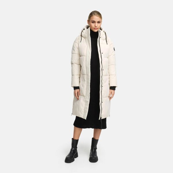 Marikoo Michikoo Damen Winterjacke gesteppt Cream-Größe S - Gr. 36