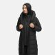 Marikoo Pakoraa Damen Winter Steppmantel Parka Schwarz Größe XL - Gr.42