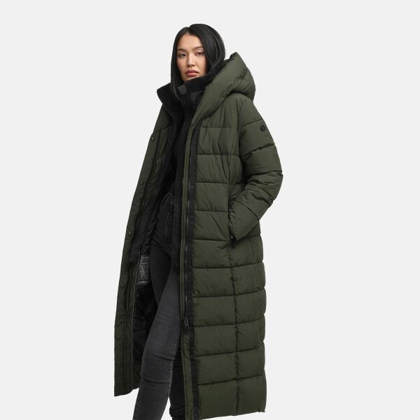 Marikoo Pakoraa Damen Winter Steppmantel Parka DarkOlive Größe XXXXL - Gr.48