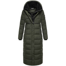 Marikoo Pakoraa Damen Winter Steppmantel Parka DarkOlive Größe XXXXXL - Gr.50