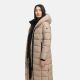 Marikoo Pakoraa Damen Winter Steppmantel Parka TaupeGrey Größe L - Gr.40