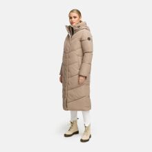 Marikoo Ranjaa Damen Winter Steppmantel TaupeGrey Größe M - Gr.38
