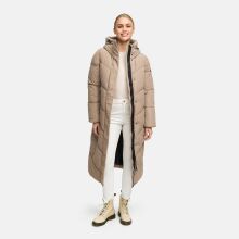 Marikoo Ranjaa Damen Winter Steppmantel TaupeGrey Größe XXXXL - Gr.48