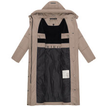 Marikoo Ranjaa Damen Winter Steppmantel TaupeGrey Größe XXXXL - Gr.48