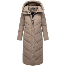 Marikoo Ranjaa Damen Winter Steppmantel TaupeGrey Größe XXXXXXL - Gr.52