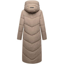Marikoo Ranjaa Damen Winter Steppmantel TaupeGrey Größe XXXXXXL - Gr.52