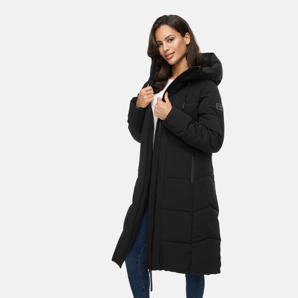 Navahoo Schokokuss Damen Winter Steppmantel Schwarz-Größe XS - Gr. 34