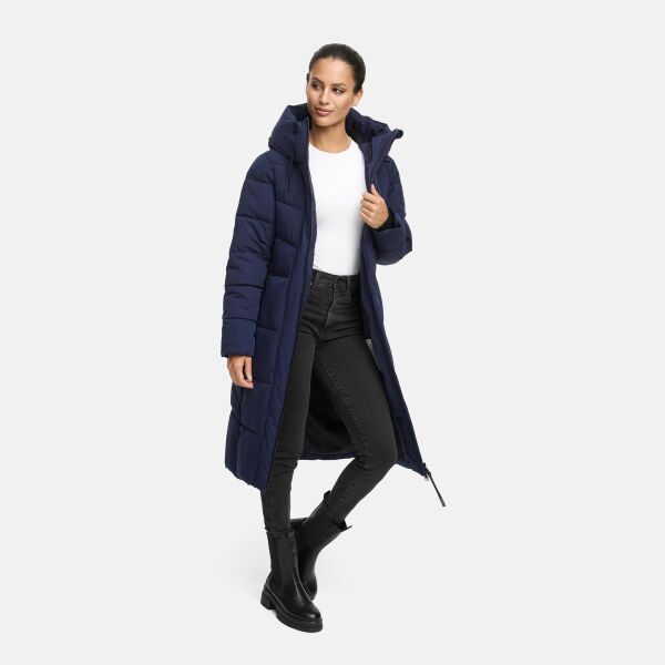 Navahoo Schokokuss Damen Winter Steppmantel Navy-Größe XS - Gr. 34