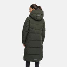 Navahoo Schokokuss Damen Winter Steppmantel DarkOlive-Größe XS - Gr. 34