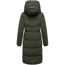 Navahoo Schokokuss Damen Winter Steppmantel DarkOlive-Größe XS - Gr. 34
