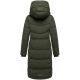 Navahoo Schokokuss Damen Winter Steppmantel DarkOlive-Größe XS - Gr. 34