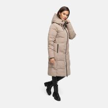 Navahoo Schokokuss Damen Winter Steppmantel TaupeGrey-Größe XS - Gr. 34