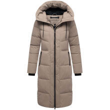 Navahoo Schokokuss Damen Winter Steppmantel TaupeGrey-Größe XS - Gr. 34