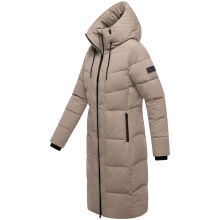 Navahoo Schokokuss Damen Winter Steppmantel TaupeGrey-Größe XS - Gr. 34