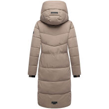 Navahoo Schokokuss Damen Winter Steppmantel TaupeGrey-Größe XS - Gr. 34