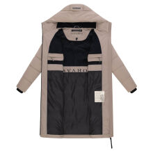 Navahoo Schokokuss Damen Winter Steppmantel TaupeGrey-Größe XS - Gr. 34