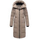 Navahoo Schokokuss Damen Winter Steppmantel TaupeGrey-Größe XS - Gr. 34