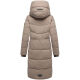 Navahoo Schokokuss Damen Winter Steppmantel TaupeGrey-Größe XS - Gr. 34