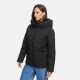 Marikoo Kuscheltatze Damen Winter Steppjacke Schwarz-Größe L - Gr. 40