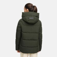 Marikoo Kuscheltatze Damen Winter Steppjacke Dark Olive-Größe S - Gr. 36