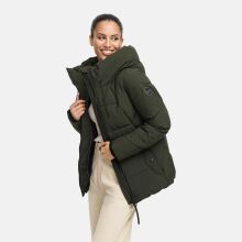 Marikoo Kuscheltatze Damen Winter Steppjacke Dark Olive-Größe XL - Gr. 42