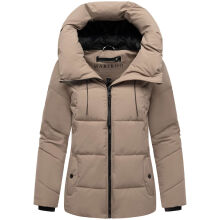 Marikoo Kuscheltatze Damen Winter Steppjacke Taupe Grey-Größe M - Gr. 38