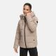 Marikoo Kuscheltatze Damen Winter Steppjacke Taupe Grey-Größe M - Gr. 38