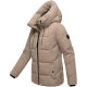 Marikoo Kuscheltatze Damen Winter Steppjacke Taupe Grey-Größe M - Gr. 38