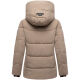 Marikoo Kuscheltatze Damen Winter Steppjacke Taupe Grey-Größe M - Gr. 38