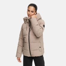 Marikoo Kuscheltatze Damen Winter Steppjacke Taupe Grey-Größe XL - Gr. 42