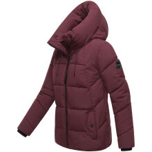 Marikoo Kuscheltatze Damen Winter Steppjacke Wine-Größe S - Gr. 36