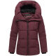 Marikoo Kuscheltatze Damen Winter Steppjacke Wine-Größe S - Gr. 36