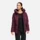 Marikoo Kuscheltatze Damen Winter Steppjacke Wine-Größe L - Gr. 40
