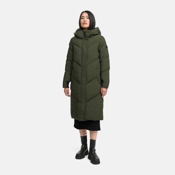 Marikoo Teonaa Damen Winter Steppmantel Olive Größe XL - Gr. 42
