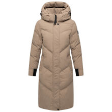Marikoo Teonaa Damen Winter Steppmantel Taupe Grey Größe S - Gr. 36