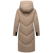 Marikoo Teonaa Damen Winter Steppmantel Taupe Grey Größe S - Gr. 36