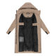 Marikoo Teonaa Damen Winter Steppmantel Taupe Grey Größe S - Gr. 36