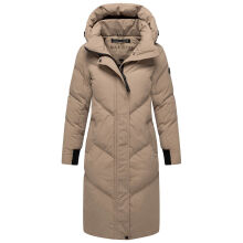Marikoo Teonaa Damen Winter Steppmantel Taupe Grey Größe XXXXXL - Gr. 50