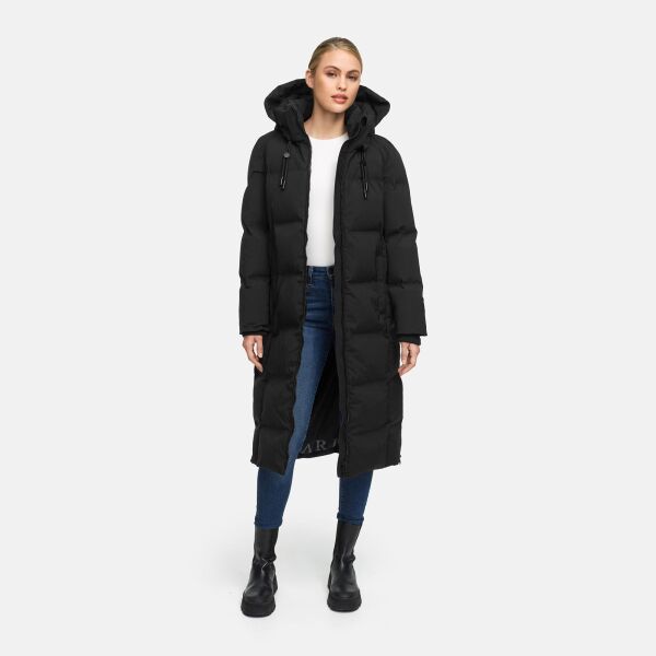 Marikoo Tikoraa Damen Winter Steppmantel Schwarz-Größe M - Gr. 38