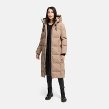 Marikoo Tikoraa Damen Winter Steppmantel Taupe Grey-Größe L - Gr. 40