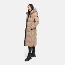 Marikoo Tikoraa Damen Winter Steppmantel Taupe Grey-Größe XL - Gr. 42