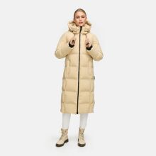 Marikoo Tikoraa Damen Winter Steppmantel Beige-Größe XL - Gr. 42