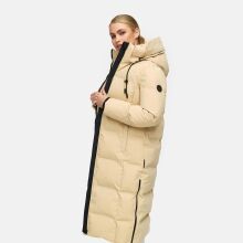 Marikoo Tikoraa Damen Winter Steppmantel Beige-Größe XXXL - Gr. 46